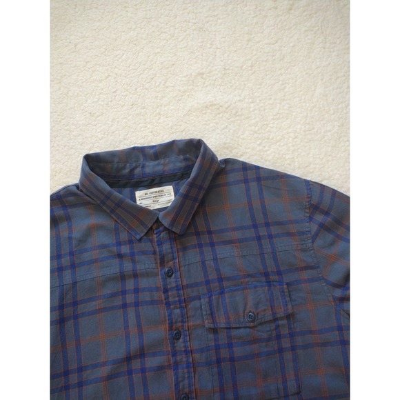REI Button Up Shirt Men's XL Blue Plaid Casual‎ Long Sleeve  Outdoor 100% Cotton - Picture 4 of 10